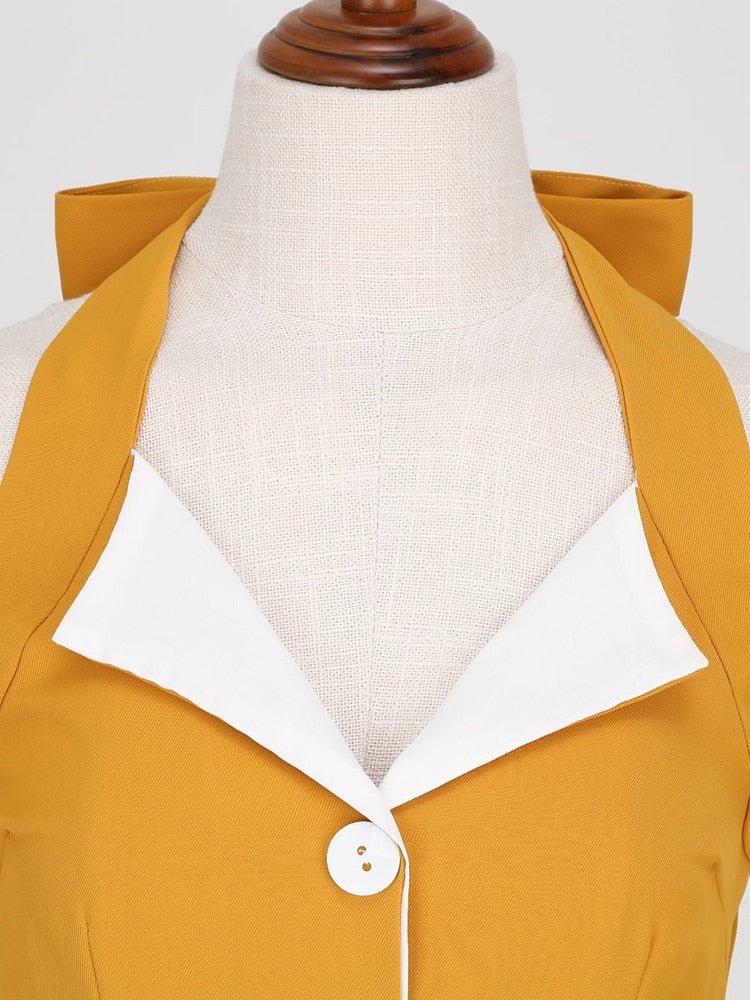 Żółta Sukienka Z Lat 60