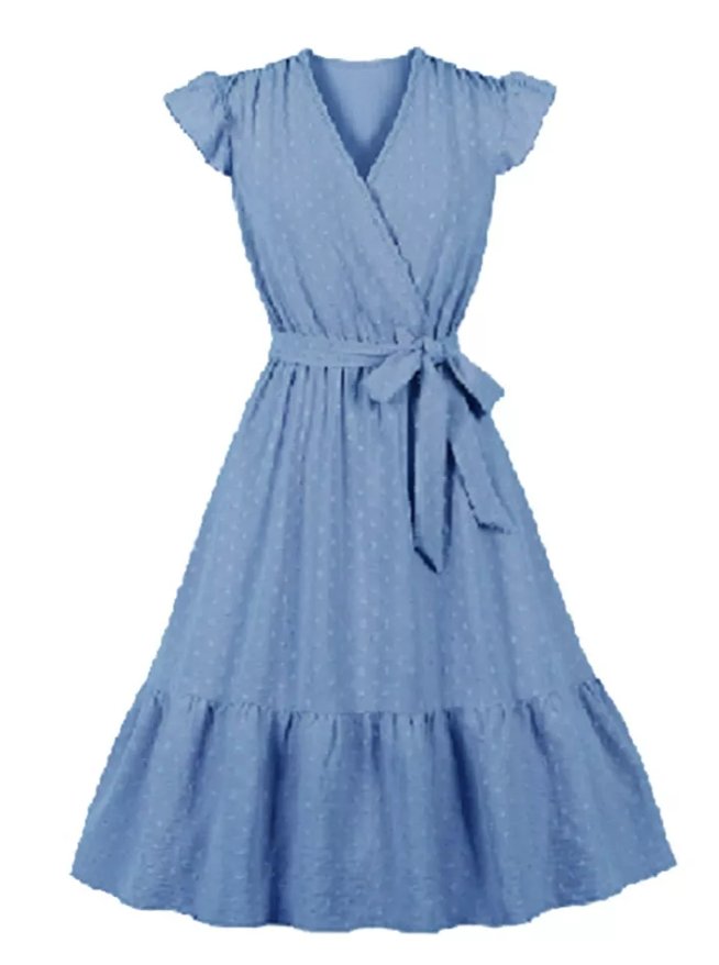 Niebieska Tunika W Stylu Vintage