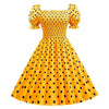 Żółta Sukienka W Stylu Lat 50