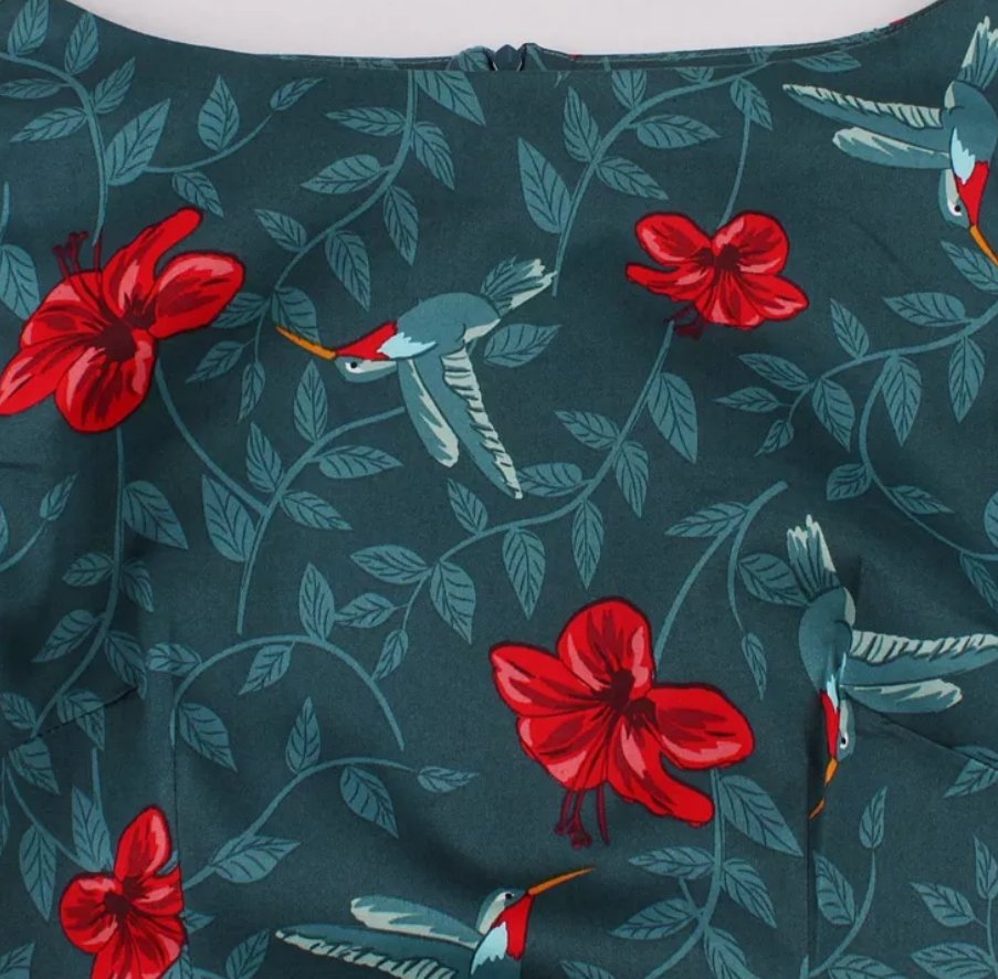 Zielona Sukienka Z Lat 50