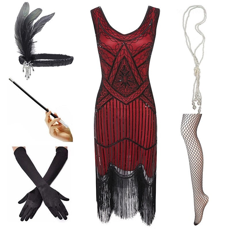 Czarująca Sukienka Vintage Z 1920 Roku