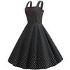 Czarna Sukienka Vintage 1950
