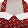 Czerwona Sukienka Vintage W Kropki