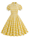 Żółta Sukienka Vintage Z Lat 40. XX Wieku