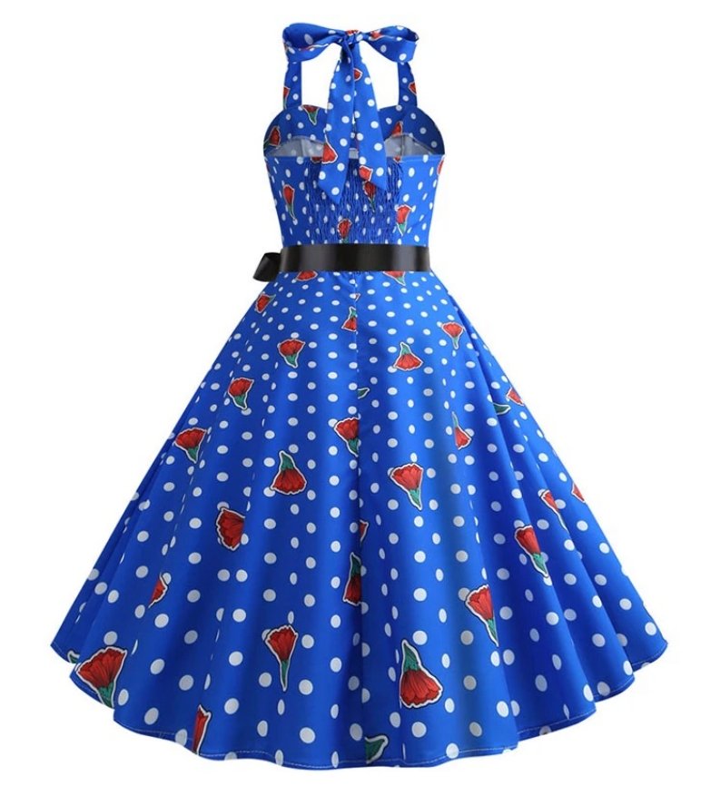 Sukienka Vintage Z Odkrytymi Ramionami Z Lat 50