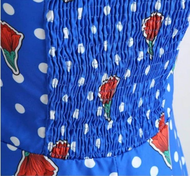 Sukienka Vintage Z Odkrytymi Ramionami Z Lat 50