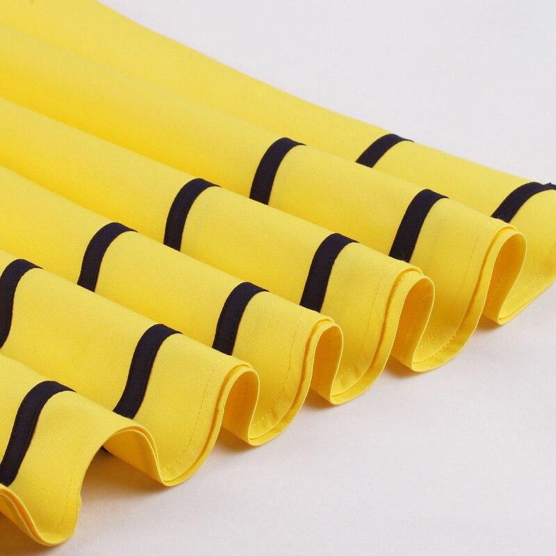 Granatowo-Żółta Sukienka Vintage Z Lat 50