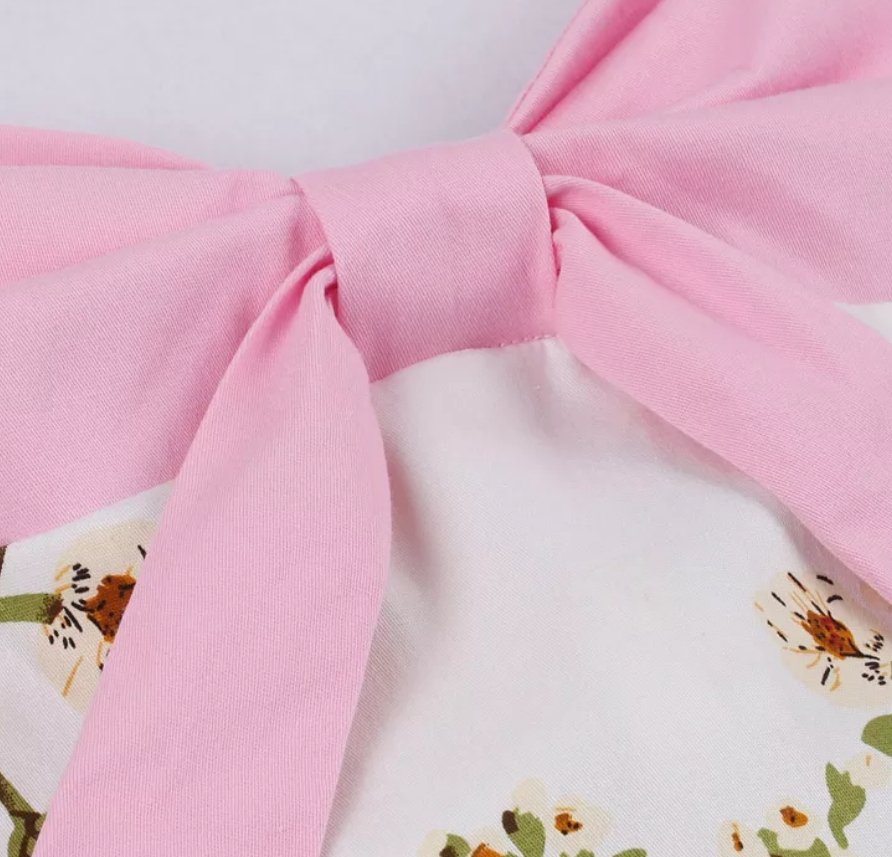 Różowa Sukienka Vintage Z Lat 50