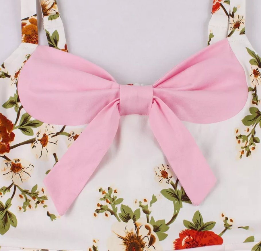 Różowa Sukienka Vintage Z Lat 50