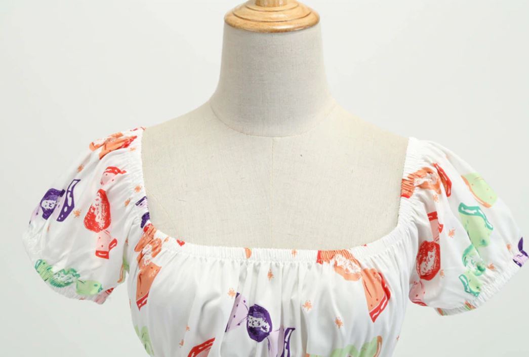 Cukierkowa Sukienka Vintage Z Lat 60