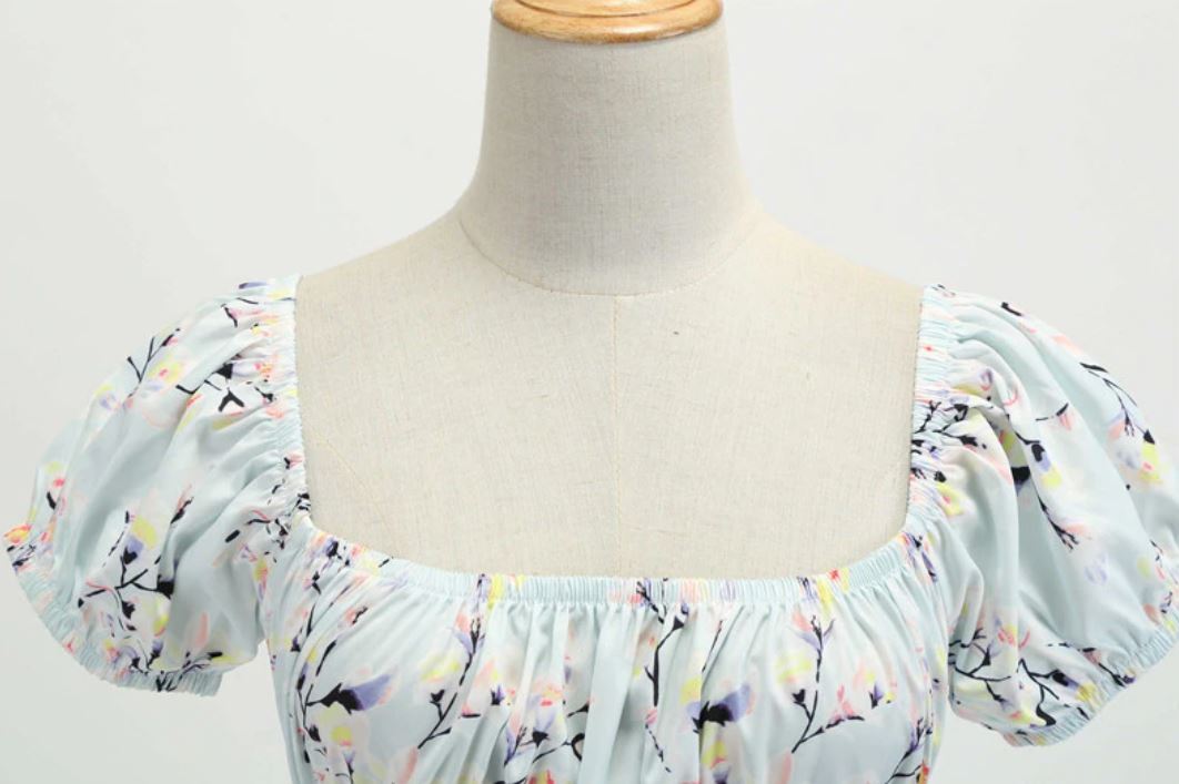 Niebieska Sukienka W Stylu Lat 60