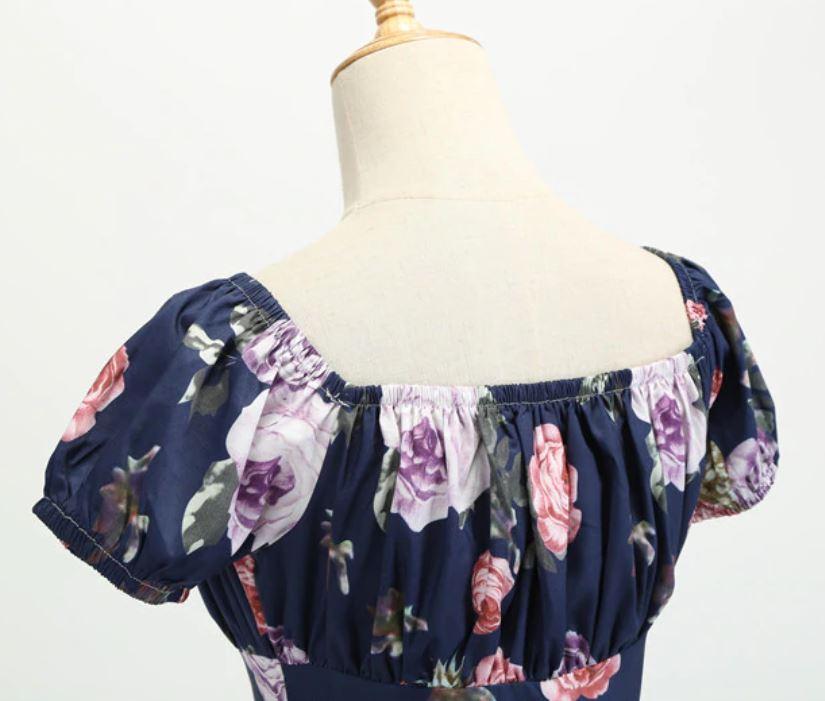 Sukienka Vintage Z Lat 60. W Róże