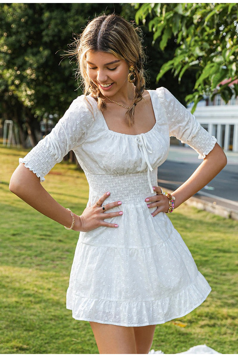 Broderie Anglaise Vintage Sukienka