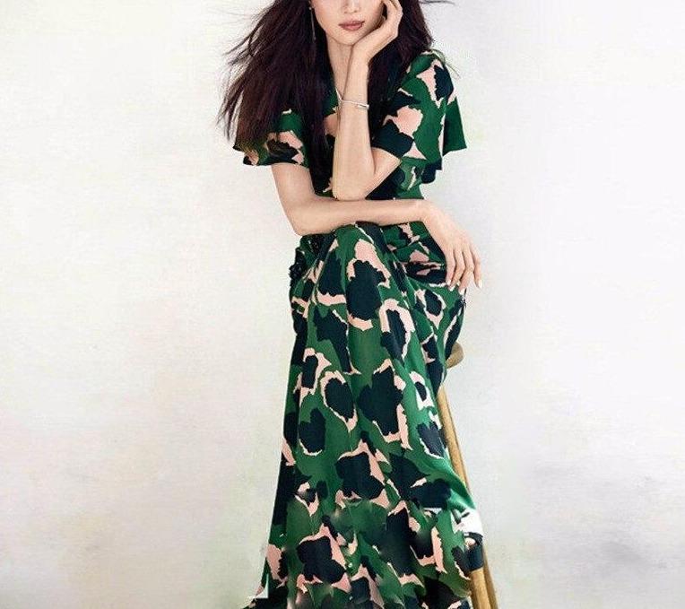 Bawełniana Sukienka Vintage Z Lat 40. XX Wieku