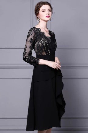 Czarna Sukienka Vintage Z Lat 40. XX Wieku