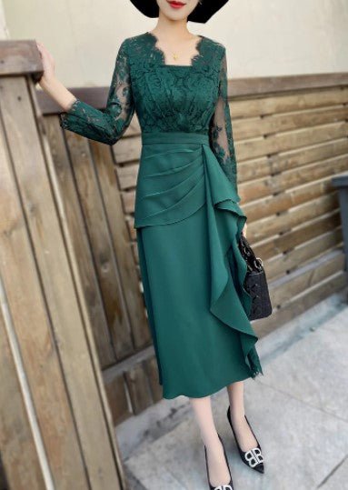 Zielona Sukienka Vintage Z Lat 40. XX Wieku