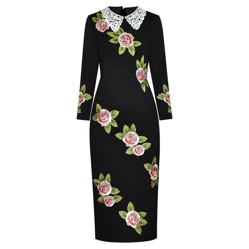 Sukienka Vintage Z Lat 40. W Duże Róże