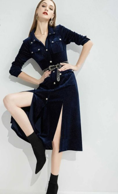 Zimowa Sukienka Vintage Z Lat 40