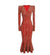 Luksusowa Czerwona Sukienka Vintage Z Lat 40. XX Wieku