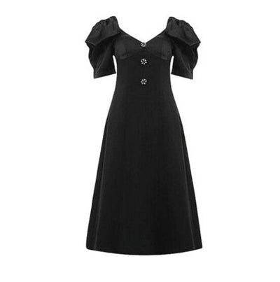 Czarna Sukienka Vintage Z Lat 40