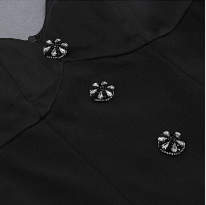 Czarna Sukienka Vintage Z Lat 40