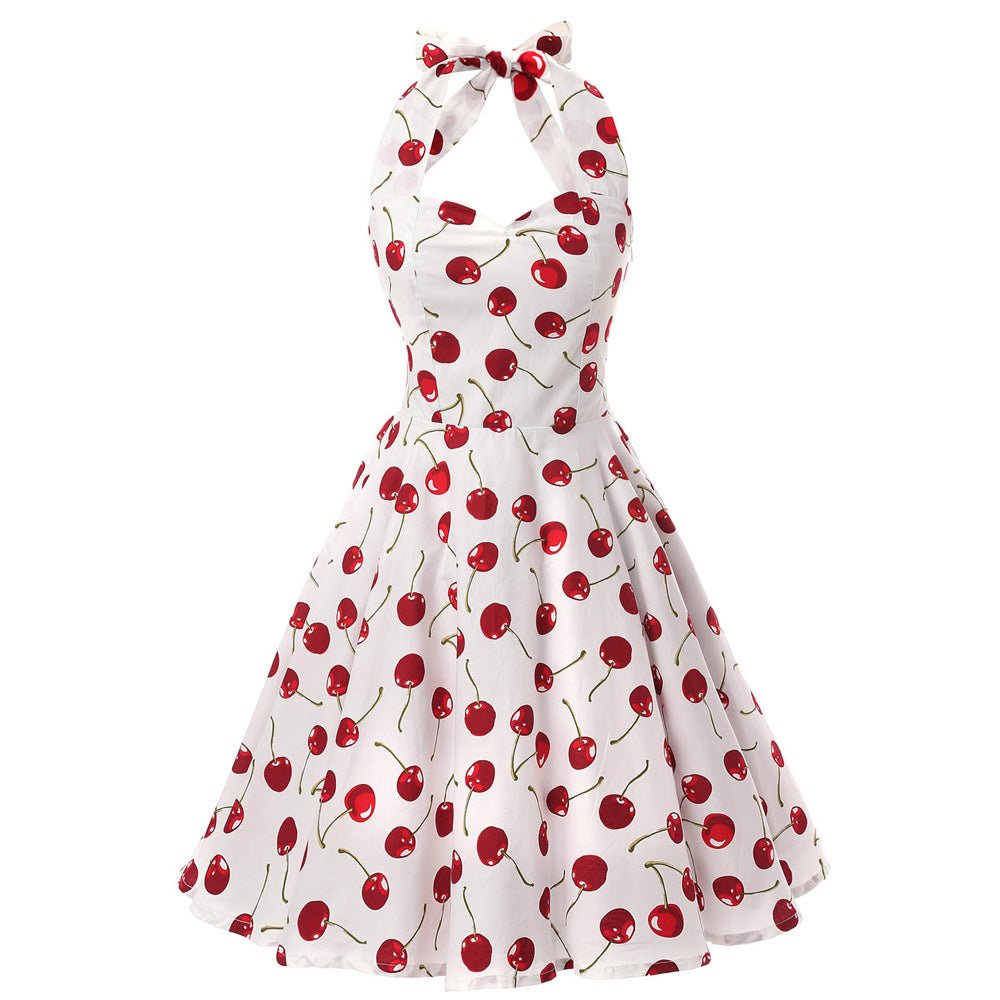 Wiśniowa Sukienka Vintage Z Lat 50