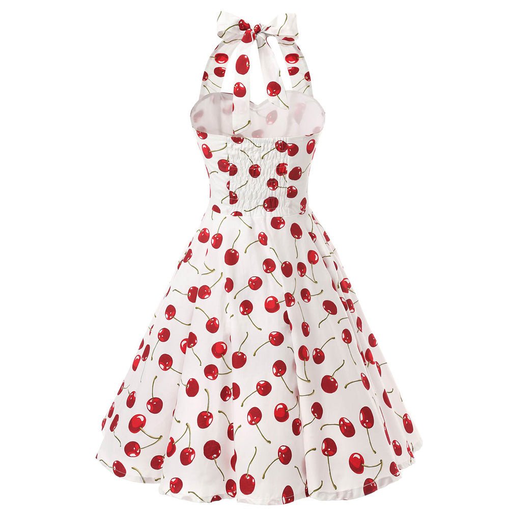 Wiśniowa Sukienka Vintage Z Lat 50