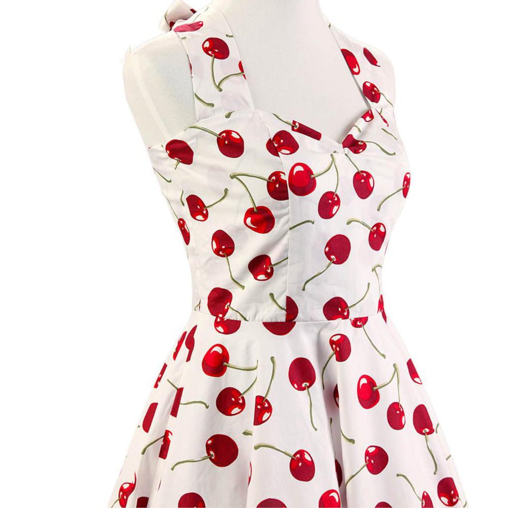 Wiśniowa Sukienka Vintage Z Lat 50