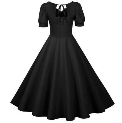 Czarna Sukienka Vintage Z Lat 50