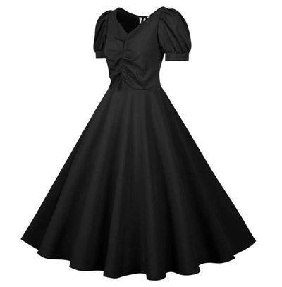 Czarna Sukienka Vintage Z Lat 50