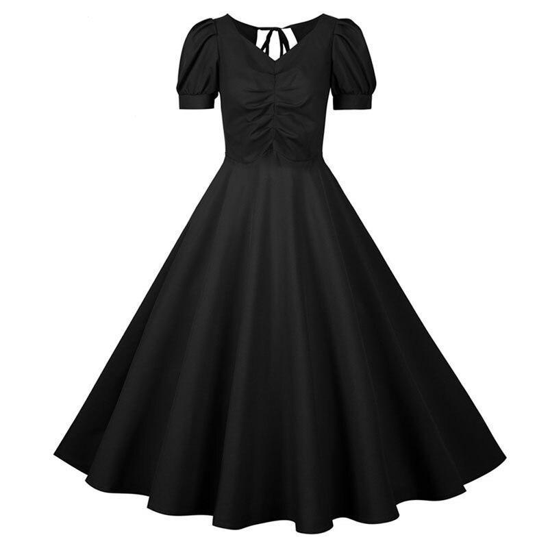 Czarna Sukienka Vintage Z Lat 50