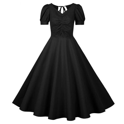 Czarna Sukienka Vintage Z Lat 50