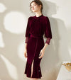 Burgundowa Sukienka Vintage Na Jesień I Zimę