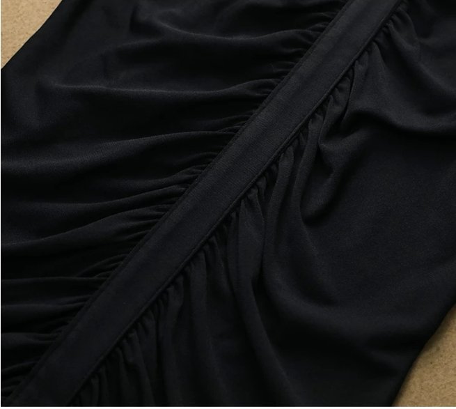 Czarna Sukienka Jesienno-Zimowa W Stylu Vintage