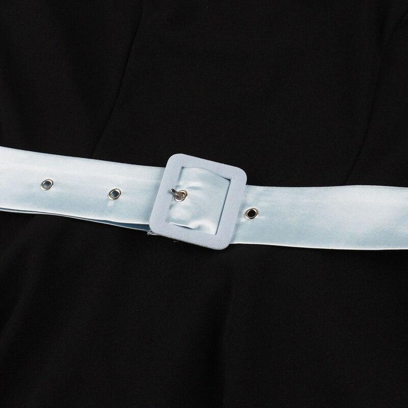 Czarna Jesienna Sukienka Vintage