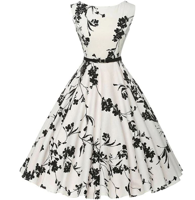 Biała Sukienka W Stylu Vintage