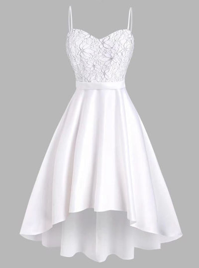 Biała Haftowana Sukienka W Stylu Vintage