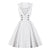 Biała Sukienka Rockabilly W Stylu Vintage