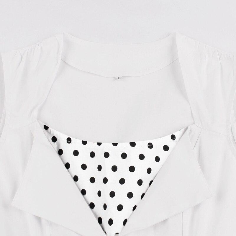 Biała Sukienka Rockabilly W Stylu Vintage