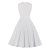 Biała Sukienka Rockabilly W Stylu Vintage