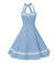 Niebieska Sukienka Vintage Boogie Woogie