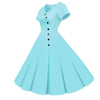 Guziki Vintage Dress Niebieski