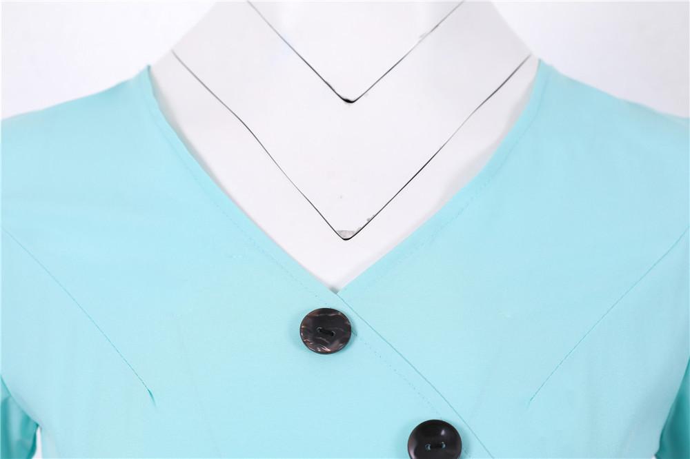 Guziki Vintage Dress Niebieski