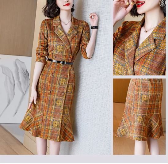 Sukienka Canada Coffee W Stylu Vintage