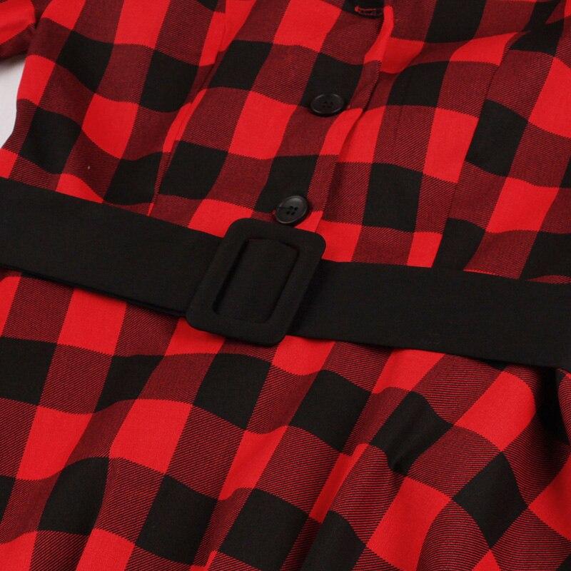 Sukienka Koszulowa W Kratę Vintage