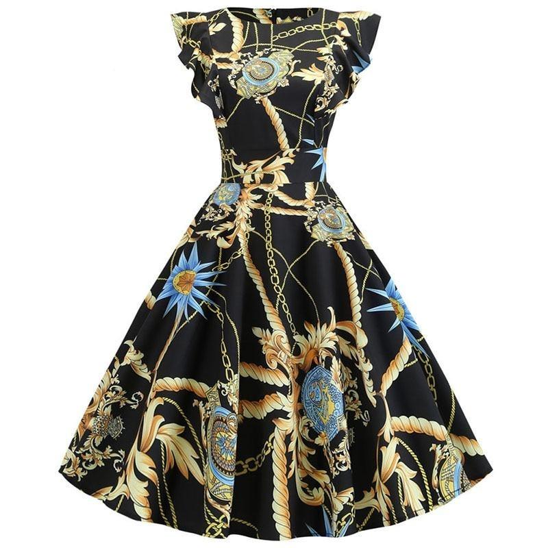 Efektowna Sukienka Retro W Stylu Vintage