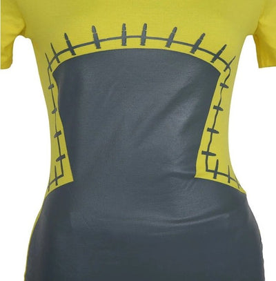 Żółta Szykowna Ołówkowa Sukienka Vintage