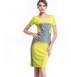 Żółta Szykowna Ołówkowa Sukienka Vintage