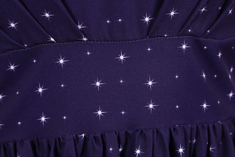 Granatowa Sukienka Świąteczna W Stylu Vintage