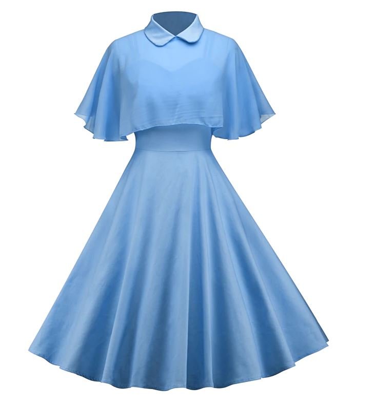 Niebieska Suknia Wieczorowa W Stylu Vintage